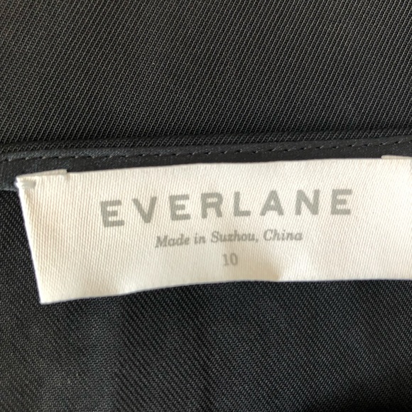 Everlane Black Japanese Go Weave Mini Slip Dress Sz 10 - Picture 10 of 10